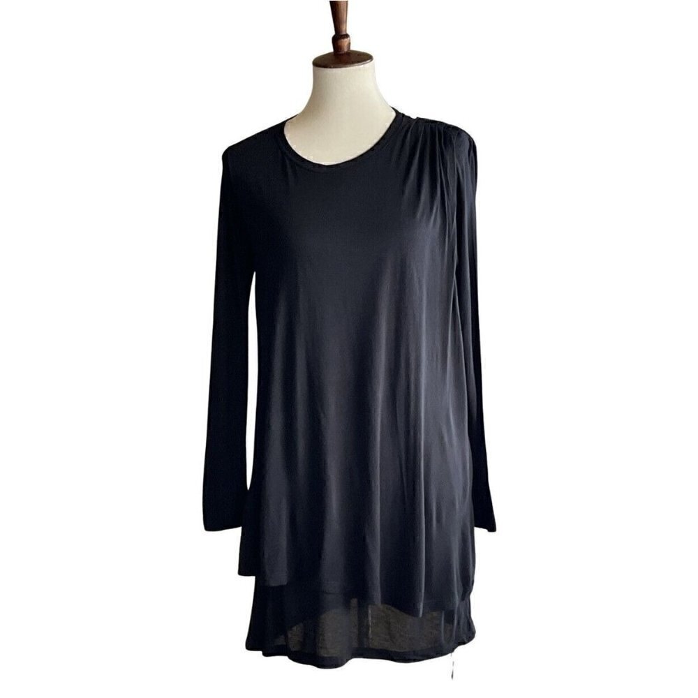 Diesel Womens Black Knit D Ind Long Sleeve Layered Hi Lo Dress Size Small $178
